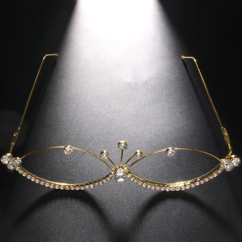 2025 جديد شرابة الحجاب أقنعة إطارات النظارات النساء حجر الراين قناع الوجه حفلة تنكرية الرقص موضة الوجه اكسسوارات مجوهرات #3