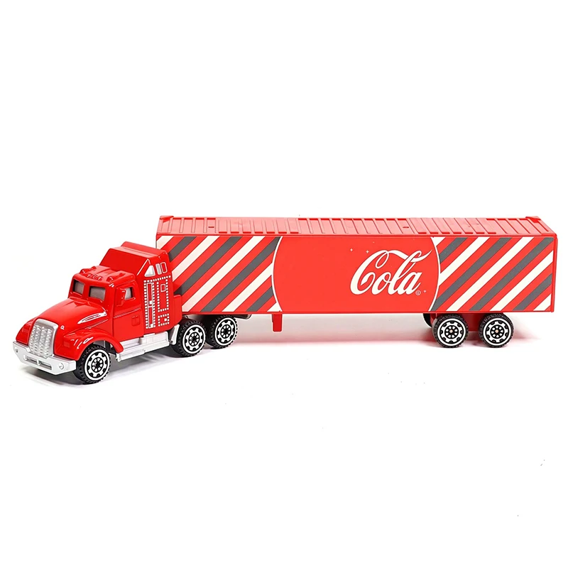 Camión de transporte pequeño a escala 1:72, modelo de coche de aleación, colección estática, juguetes decorados para regalos de Navidad y vacaciones