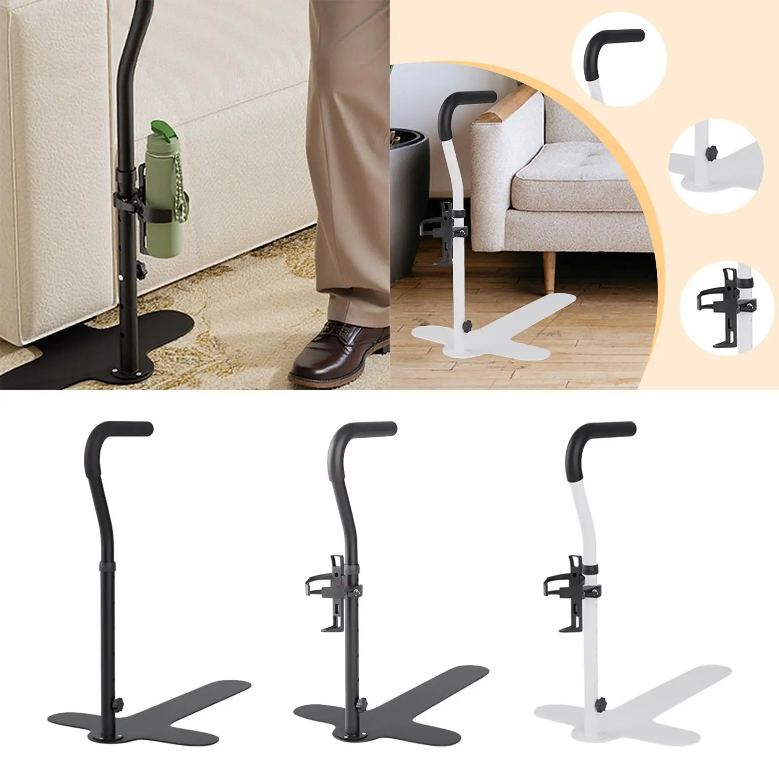 Sofa Stand up Assist Handrail Help Stand for Seniors Elderly Height Adjustable Strong Load Capacity Premium Assist Grab Bar