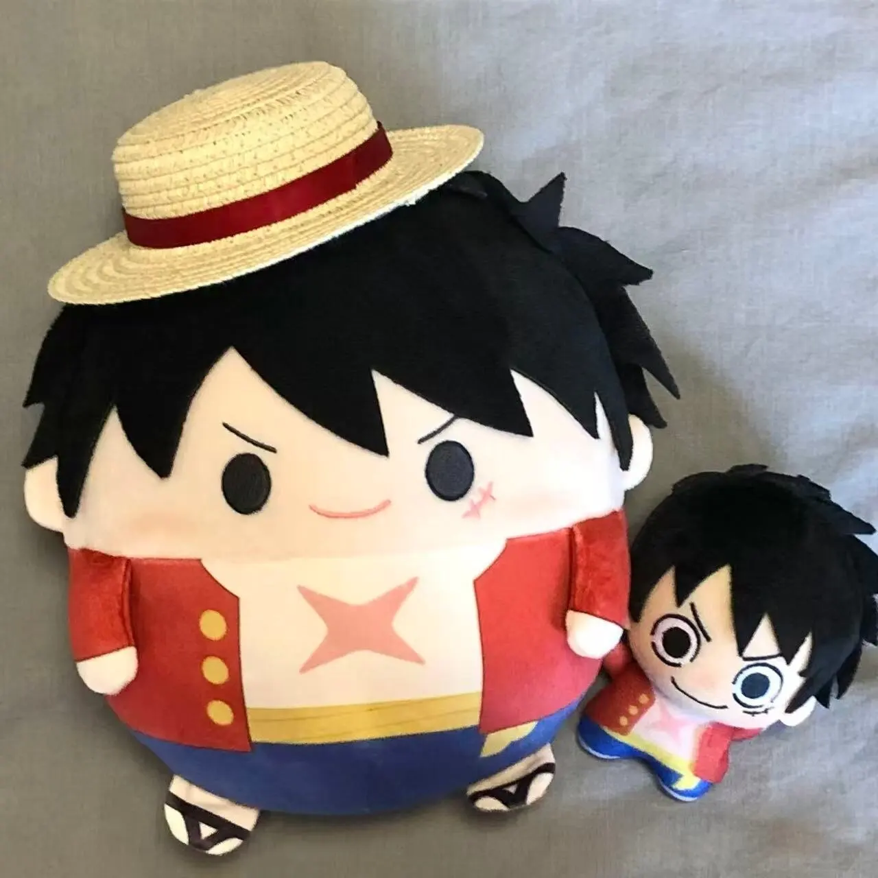 【In Stock】New Anime One Piece Luffy Cute Stuffed Plush Doll Pillow Two Styles Home Decor Ornament Birthday Gift Toy Fans Present