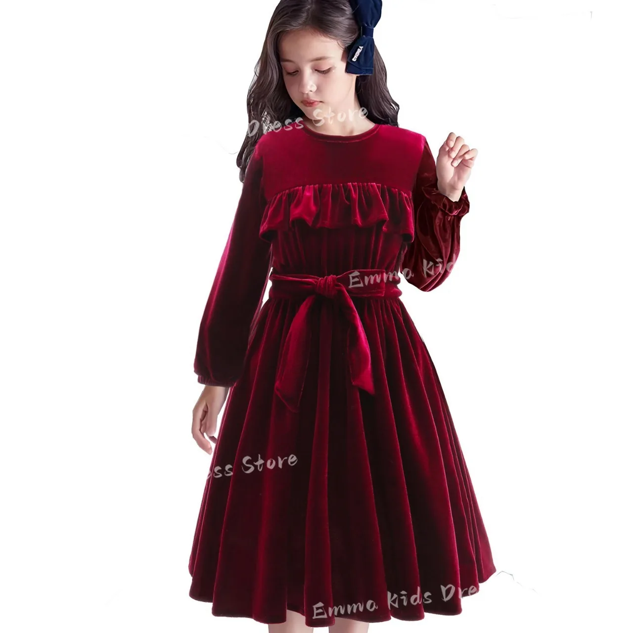 abito-da-damigella-personalizzato-yiiya-in-velluto-rosso-vino-modesto-con-scollo-a-o-balze-maniche-lunghe-e-cerniera-posteriore-lunghezza-al-ginocchio-per-bambina