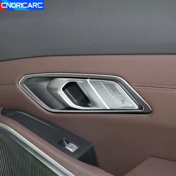 Car Styling Inner Door Handle Frame Decoration For BMW 3 Series G20 G28 2020-2022 Stainless Steel Interior Doorknob Cover Trim