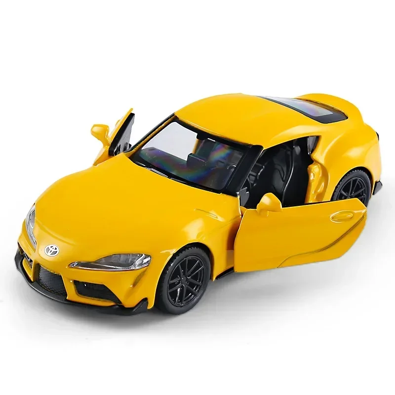 1:36 Toyota Supra sports car alloy pull back 2 door model,toy car sports car,high simulation children's toy,free shipping F162