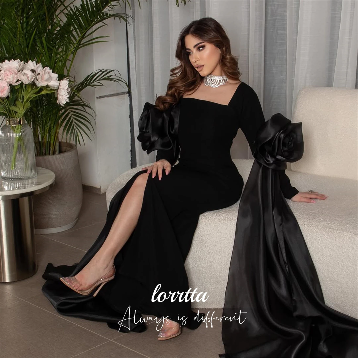 

Lorrtta Customized Women Evening Dresses for Special Occasions Cocktail Dress Flower Decoration Elegant Gowns Prom فساتين سهرة