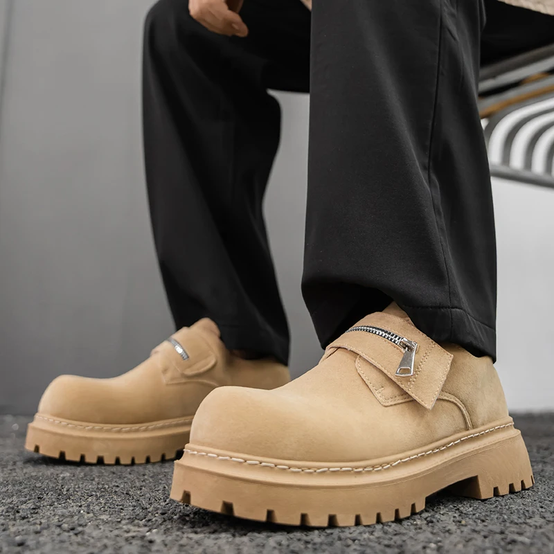 

Мужская кожаная обувь на осень и зиму. Модная и повседневная обувь. Удобная дышащая и простая модная обувь.