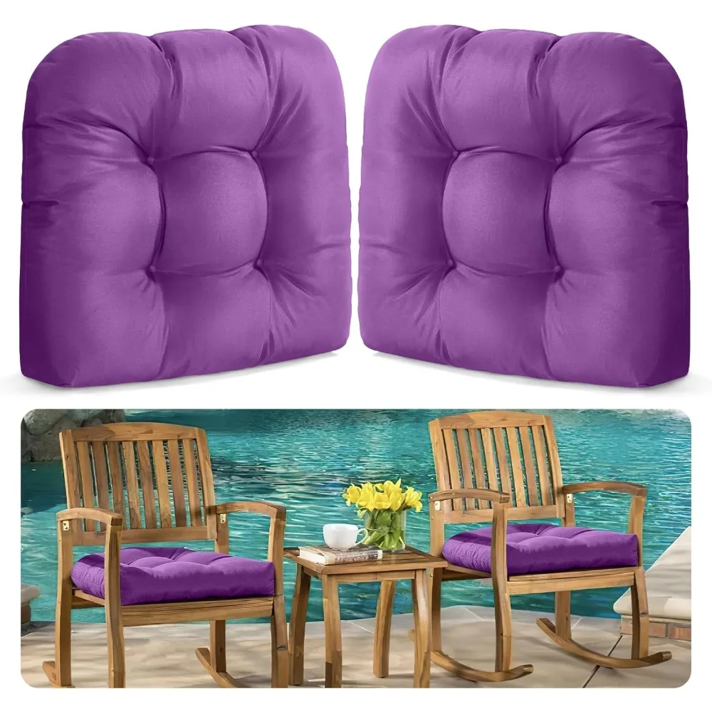 

MAGIC ELEPHANT Outdoor Chair Cushions Set of 2, Memory Foam Seat Cushion Pads for Wicker Chair and Patio Furniture, 19 x 19 Inch