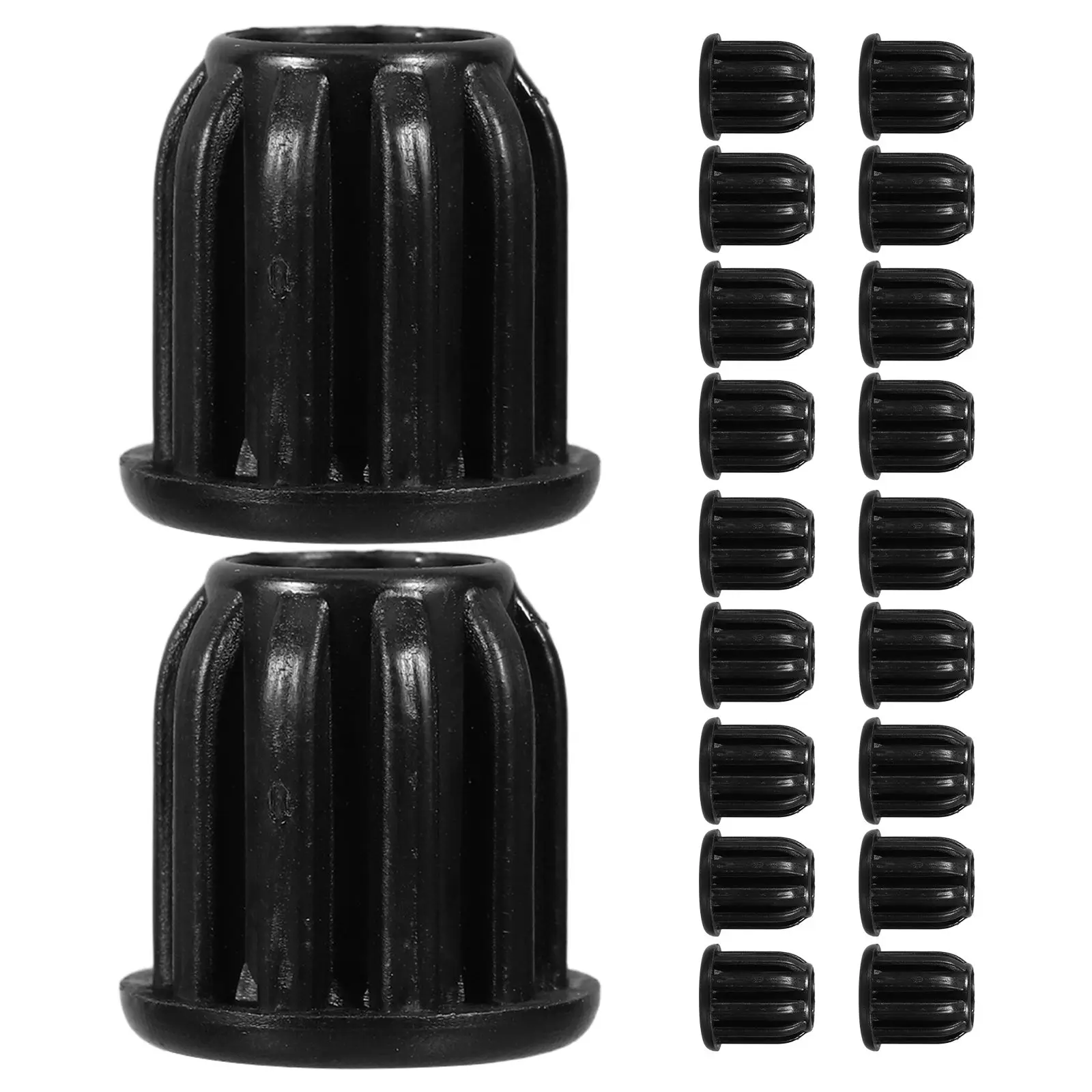 

20 Pcs Black Chair Parts Caster Rod Insert Swivel Office Socket Wear Resistant Furniture Wheel Caster Rod Sleeve Chair Caster