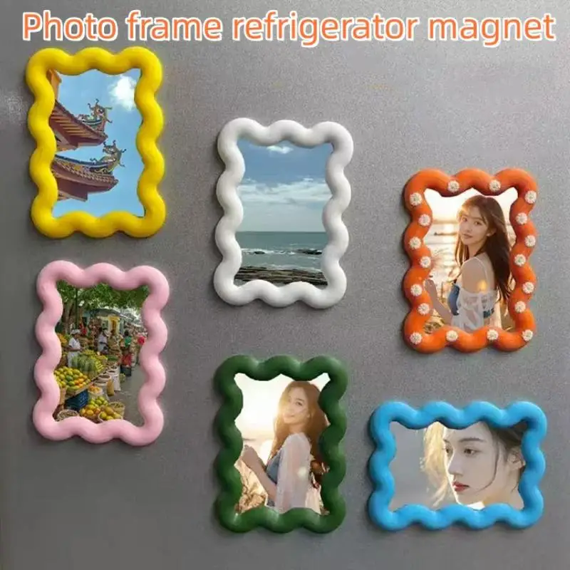 Magnetic Fridge Picture Frames Eco-Friendly Durable Colorful Magnet Album Holders for Family Memory Display Holiday Gift Choice