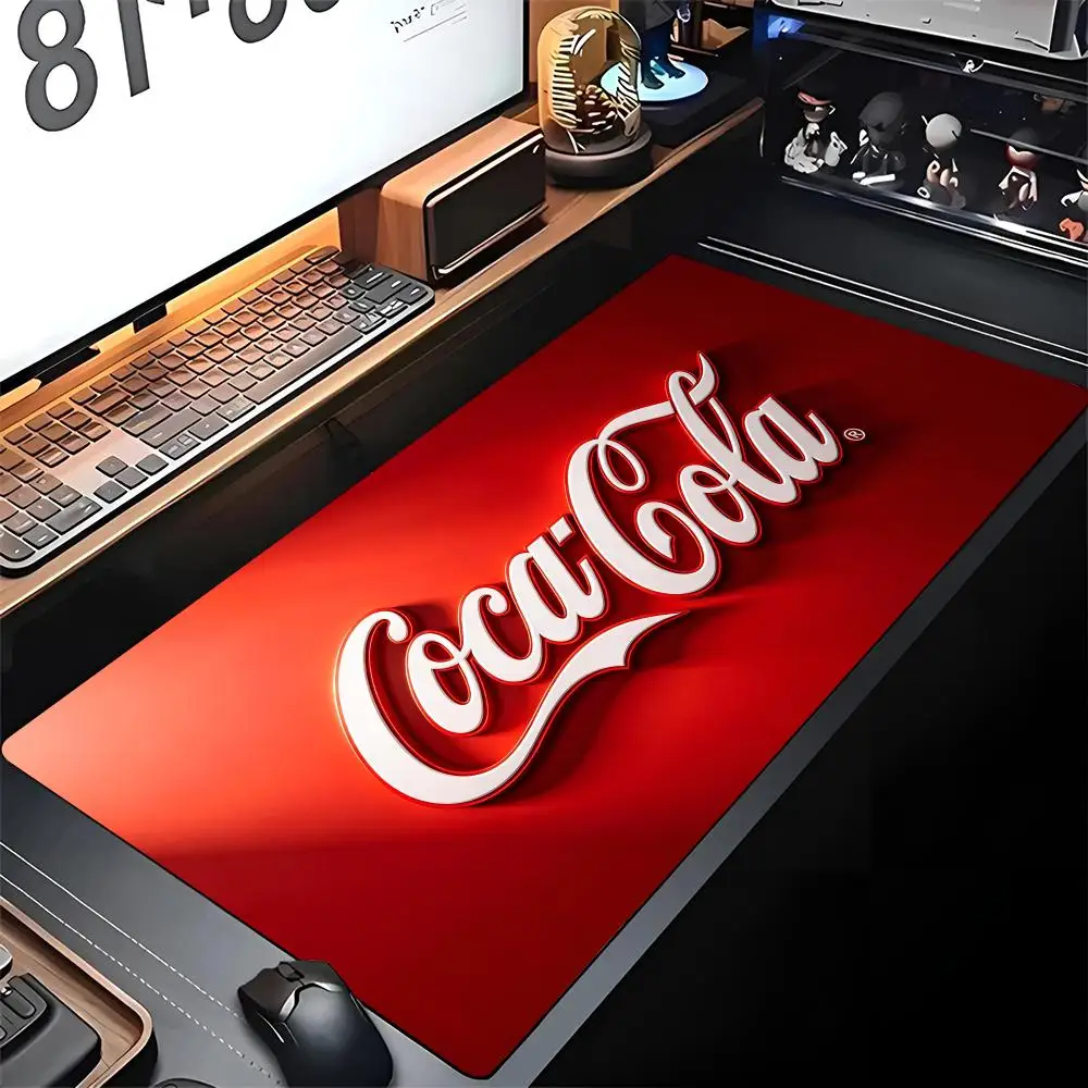 C-Coca C-ColaS Mouse Pad Edge Big Gaming Locking Computer Gamer Large Rubber Art Mousepad Gamer Laptop Desk Mat