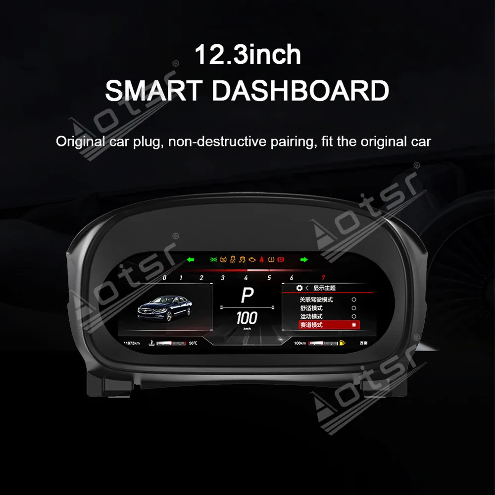 Digital Performance Display Dashboard For Chevrolet Malibu 8th generation LCD 2009-2014 Speed Table Car Virtual Information