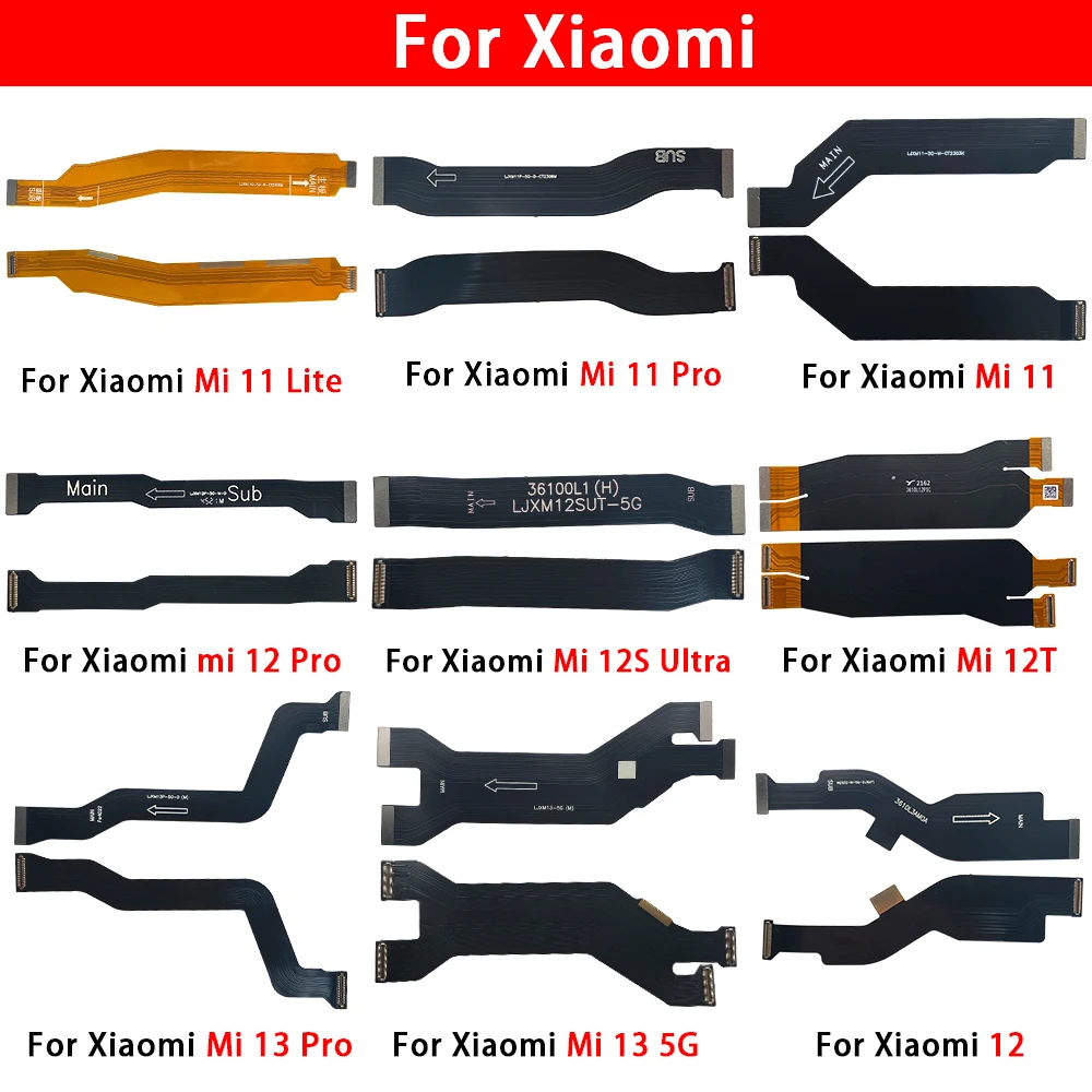 Main Motherboard LCD Display Connector Flex Cable For Xiaomi Mi 13 12 12S Ultra 11T 11 Lite Pro Mainboard Flex Cable