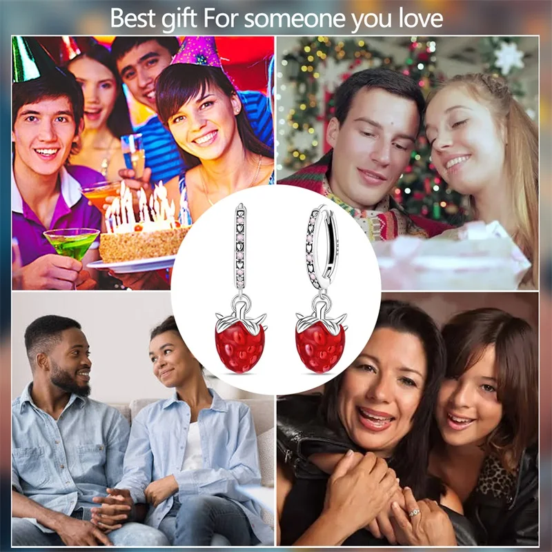 أقراط جديدة من الفضة الإسترليني عيار 925 مع زركونيا لامعة مناسبة للصديقات كهدايا مجوهرات #5