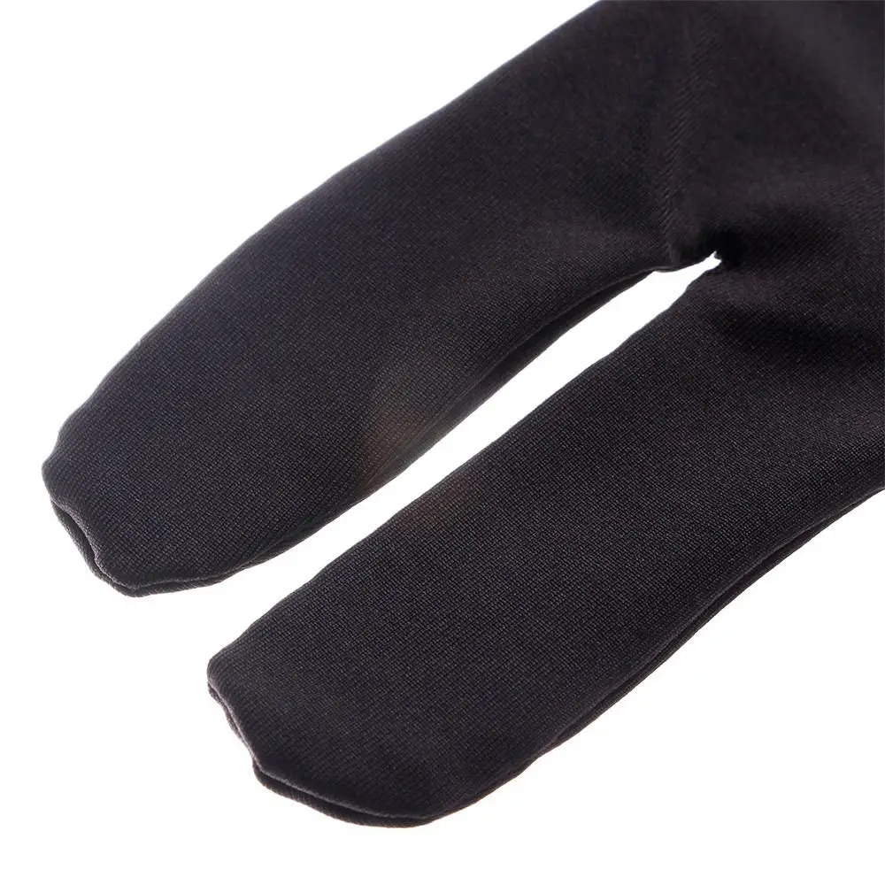 1pc Professional Snooker Billiard Gloves Left Hand Three Finger Separate Anti-slip Embroidery Pool Elasticity Billiard Gloves