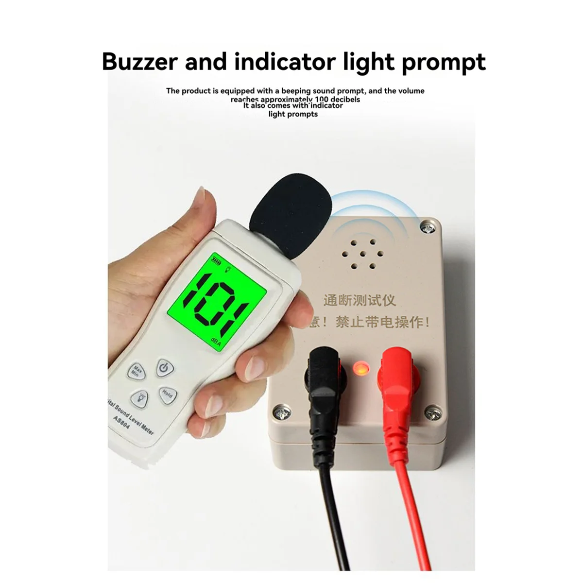 

AA98 New 9V Buzzer Tester Electric Wire Tester Switch Products on-Off Switch Tester Continuity Tester for Circuit Measure