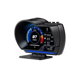 Universele OBD2 & GPS Dubbele Systemen Meter Snelheidsmeter Head Up Display Muti-functie Gauge Water Temp Turbo Auto accessoires HUD P6