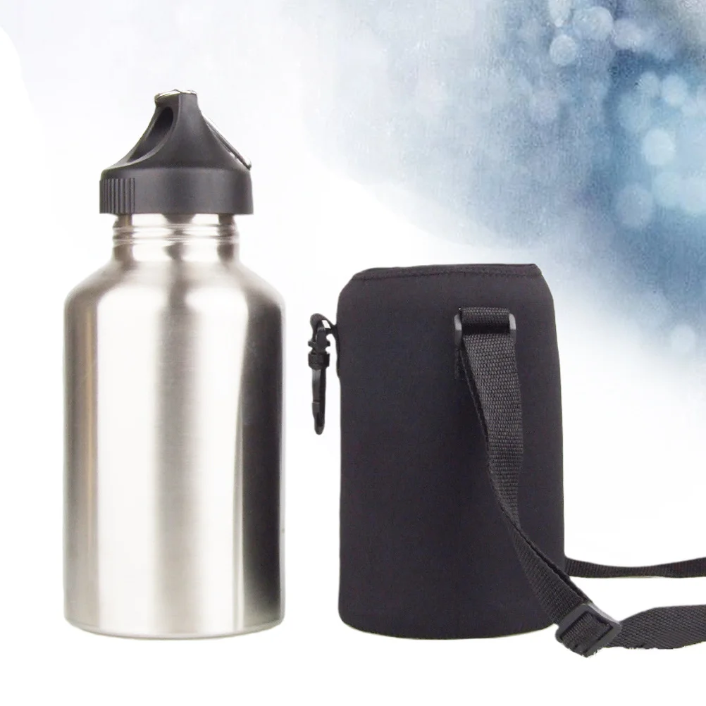 

3pcs 2000Ml Stainless Steel Water Bottle Large Capacity Leak Proof Portable Metal Kettle For Outdoor Sports Gym Picnic Party
