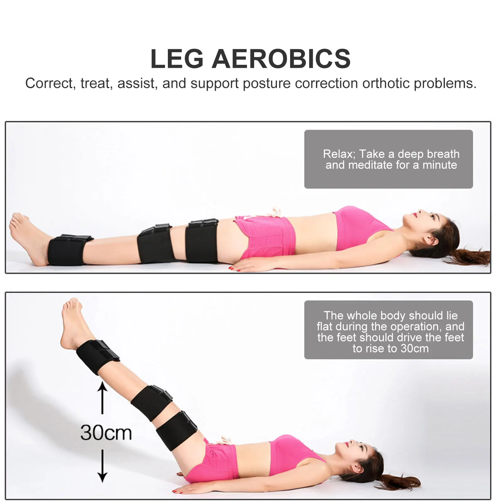 3 قطعة حزام مصحح الوضعية ل O-نوع X-نوع الساقين متعددة الوظائف الساقين تصحيح دعم هدفين مادة الألياف قابل للتعديل