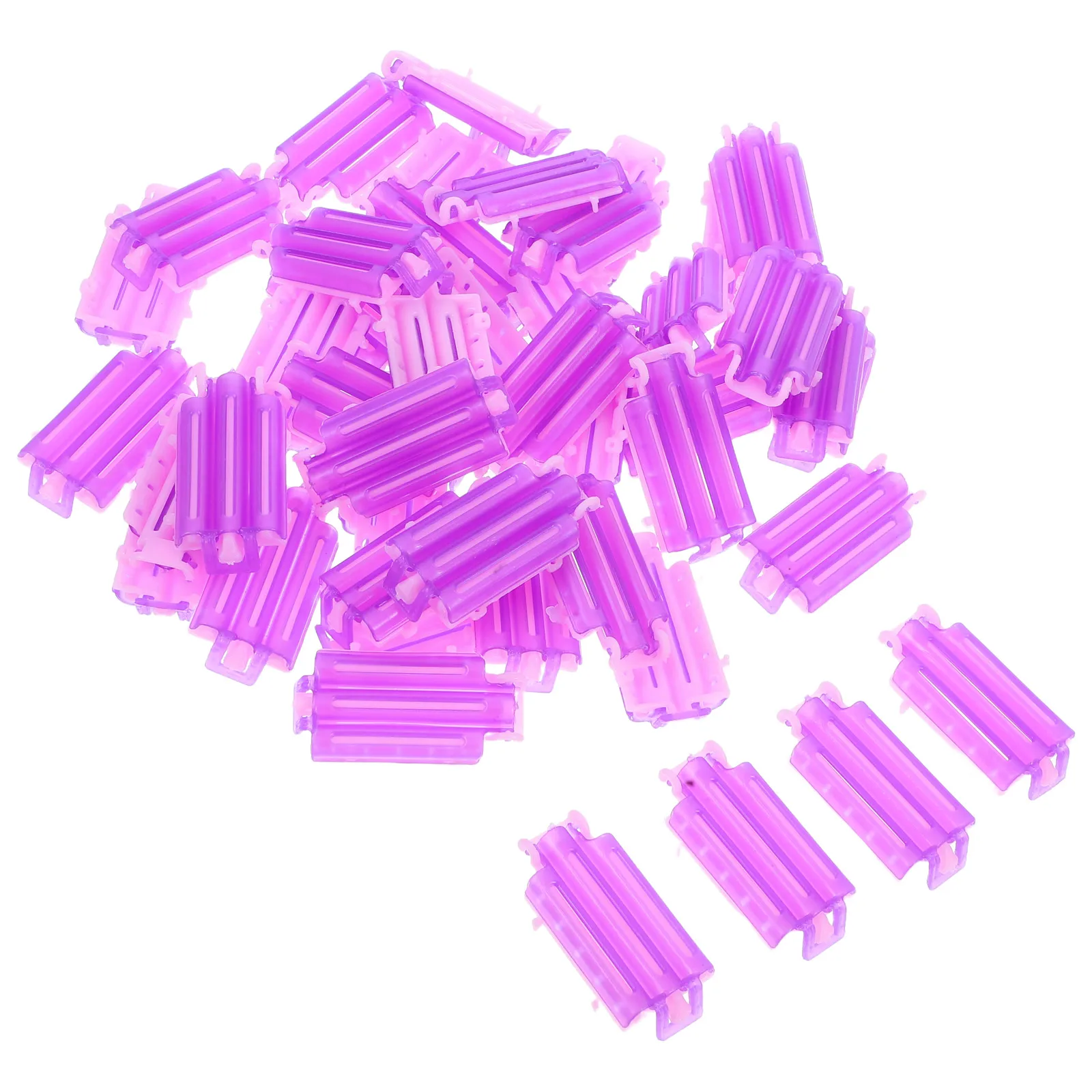 

45pcs Hair Curler Stick Resin Wave Perm Rods Salon Home Use Styling Tool Curling Clips For Women Long Lasting Curls
