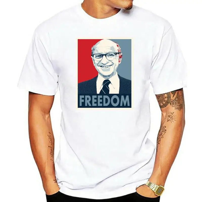 Milton Friedman T Shirt DTG Printed Men 100% Cotton Retro Style Summer Short Sleeve Tops O Neck T-Shirt for Male