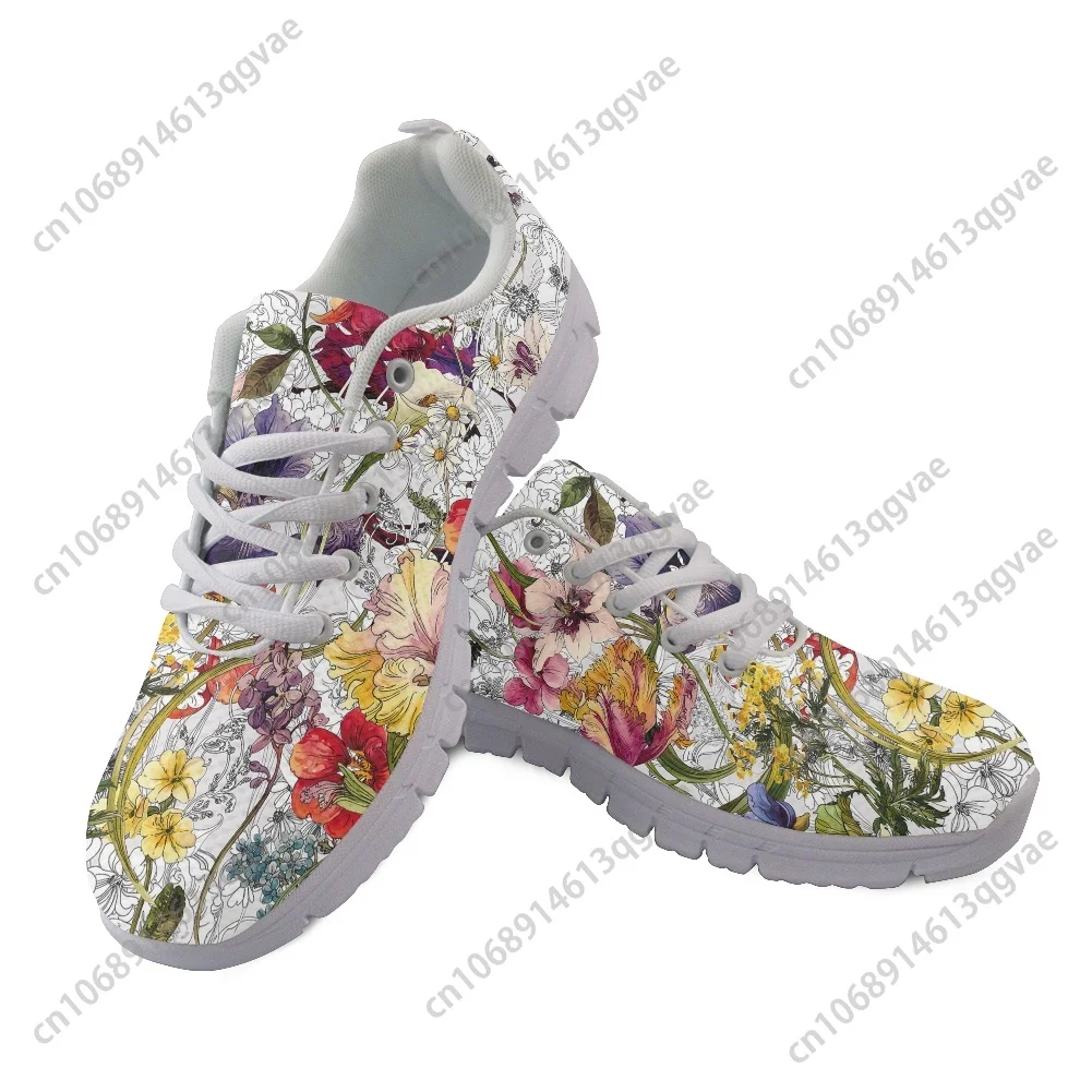 Pretty Dark Tropical Flower Print Sports Shoes Mens Womens Teenager Kids Children Sneakers Tailor-Made Shoe High Quality Couple