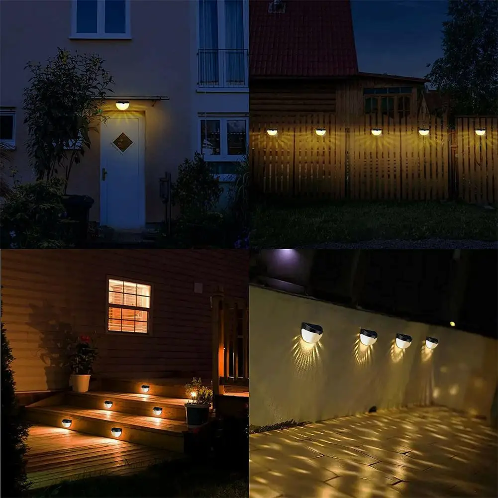 2V 100mA 6led Solar Wall Lamp Porch Lights Waterproof 600mAh Battery Street Lights For Outdoor Garden Backyard Decoration