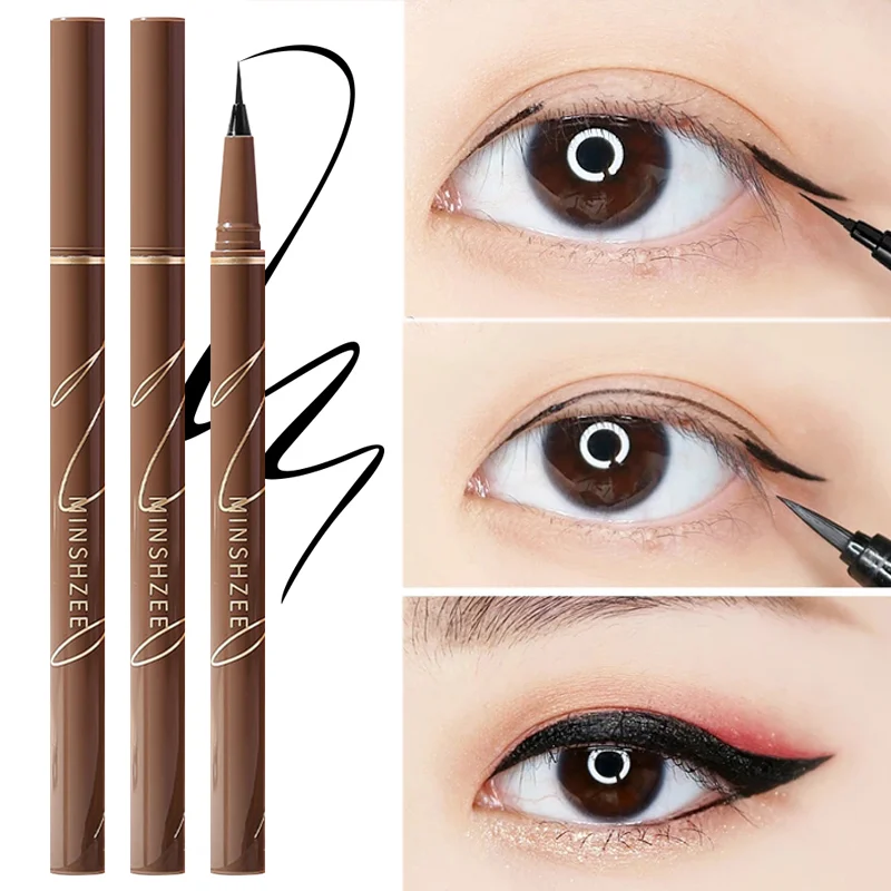 Ultra-fine Eyeliner Pen  Waterproof Natural Smooth Lying Silkworm Liquid Eye Liner Pencil Lasting Eyes Makeup Cosmetic