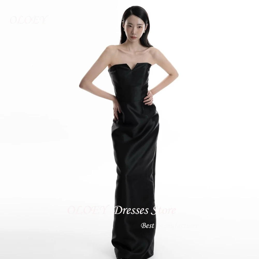 

OLOEY Sexy Sleeveless Korea Wedding Dress Strapless Pleat Elegant Bridal Gowns Floor-Length Evening Gown Customized 웨딩드레스 2025