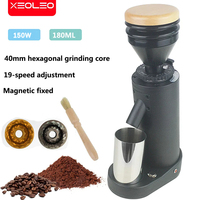 XEOLEO Electric Coffee grinder 40mm Conical burr grinder blow hopper Titaninum/SS 150W Coffee bean grinder machine Coffee miller