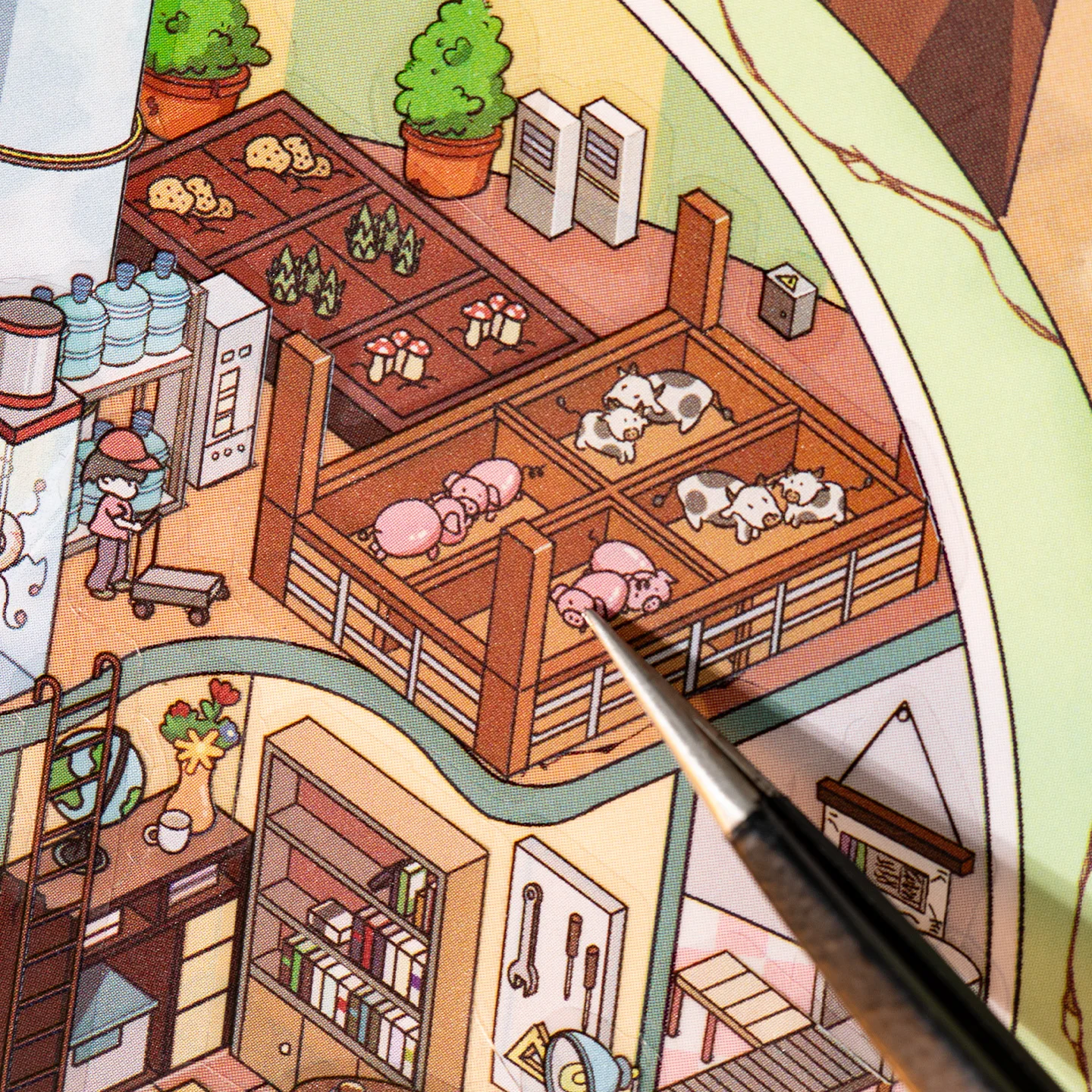 

Набор стикеров 8-в-1 серии Survival Road: милые 3D миниатюрные сцены для ежедневного использования, для скрапбукинга и творчества своими руками