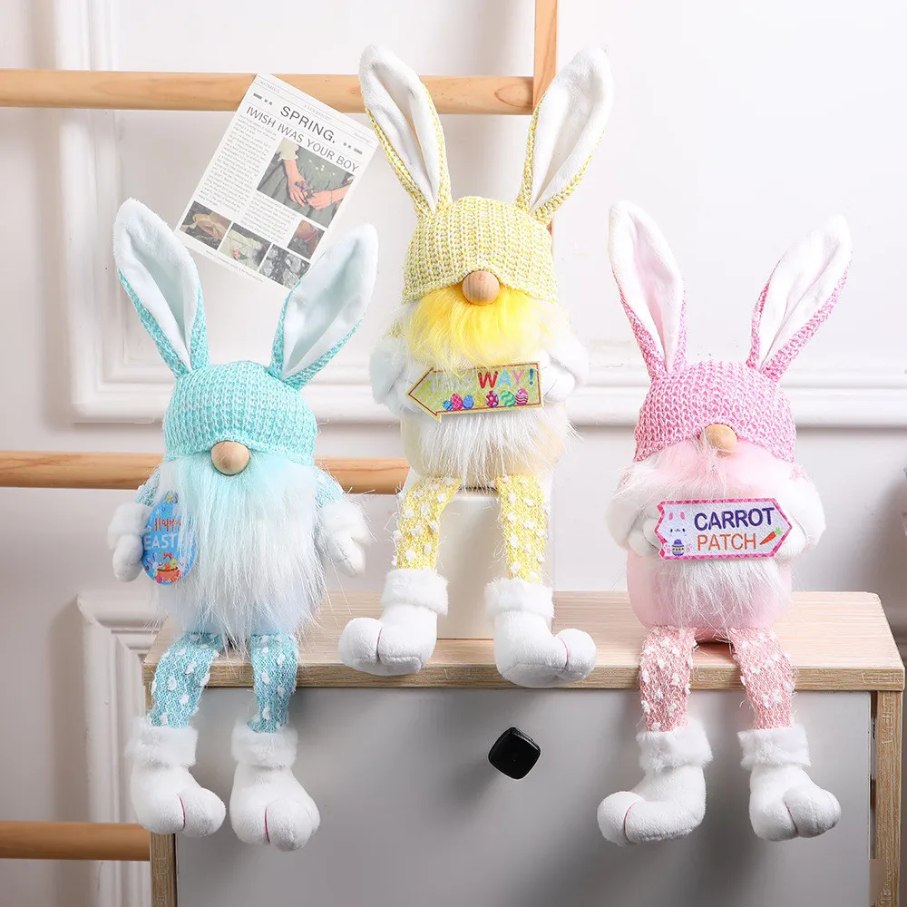 

Пасхальные декоративные фигурки кроликов, тематические украшения для вечеринок, домашний декор, пасхальные подарки, витрины