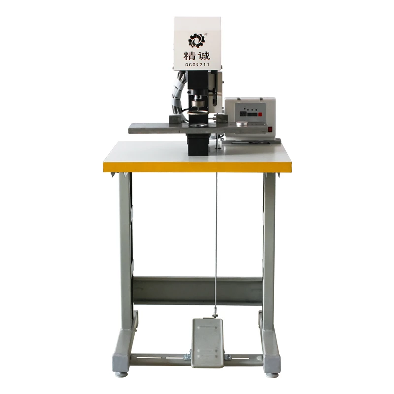 

Electrical Single Head Automatic Leather Canvas Cloth Fabrics Punching Auxiliary Packaging Curtain Machine