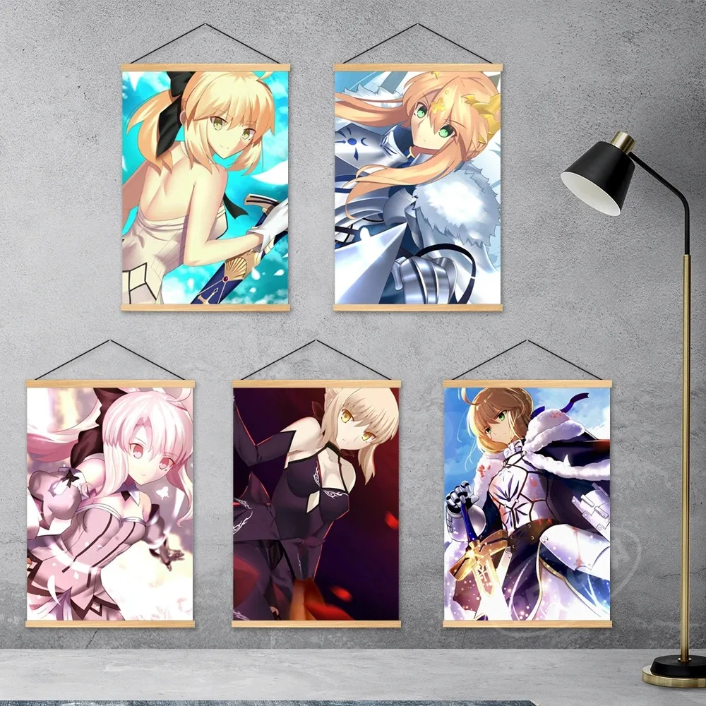 Canvas Modular Fate Grand Order Wooden Hanging Matthew Kyrielite Prints Painting Decor Home Posters Anime Wall Art Pictures Gift