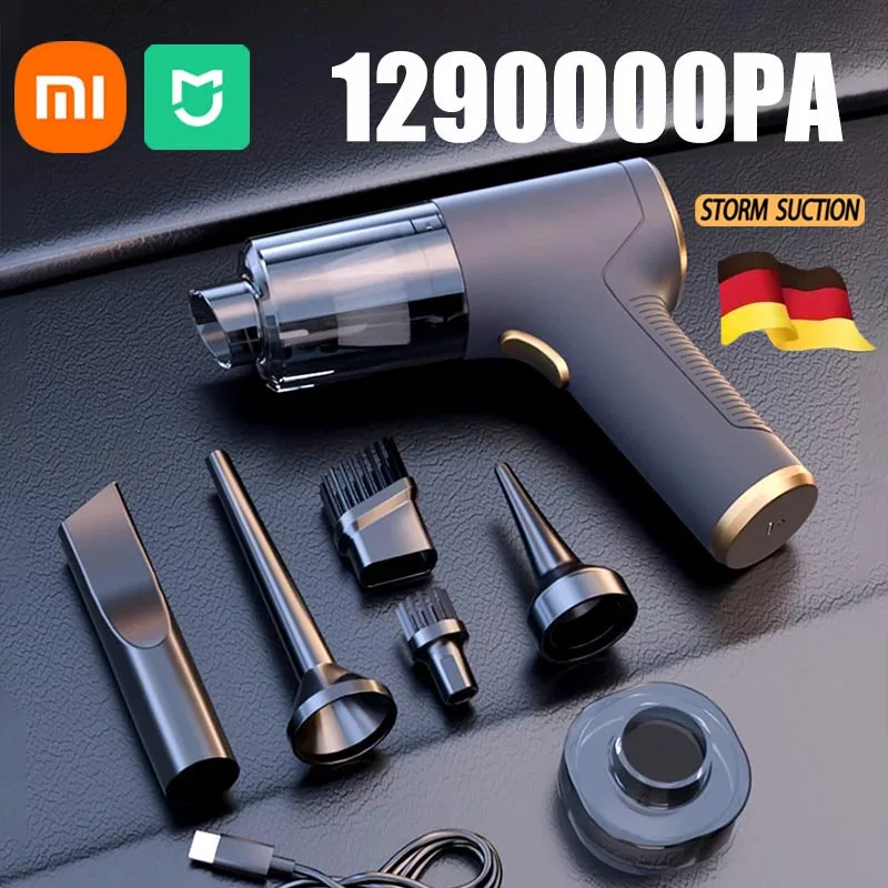 Xiaomi-aspiradora inalámbrica Mijia 1290000Pa, succión y soplado, dos en uno, succión fuerte, portátil, hogar, coche, limpiador de doble uso