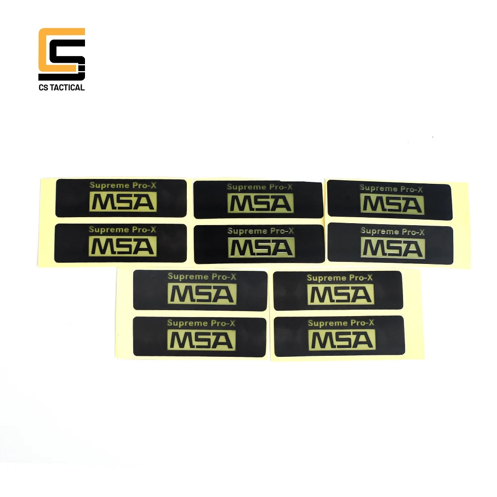 Sordin Headphone Airsoft MSA Sticker 5sets/Pack 43*13mm Outdoor Headset Superme Pro-X MSA Stickers Black Hunting Accessories