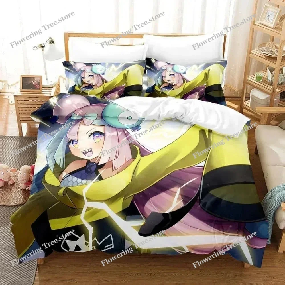 

Anime Kawaii Girs Iono Bedding Set Single Twin Full Queen King Size Bed Set Adult Kid Bedroom Duvet cover Sets For Home Textiles