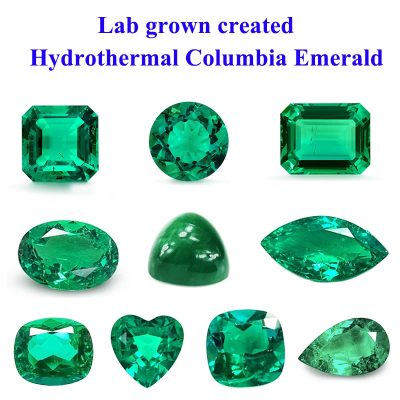 4*4mm Square shape emerald cut Created Hydrothermal Columbia Emerald with minor cracks and inclusions inside   loose gemstone