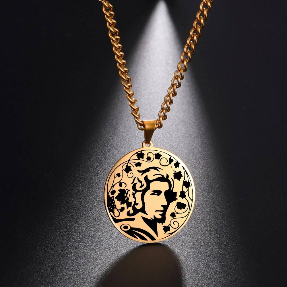 Dawapara Vintage antike griechische Krieger Anhänger ägyptische Göttin Athene Aphrodite Artemis Apollo Symbol Edelstahl Amulett – Detail 15