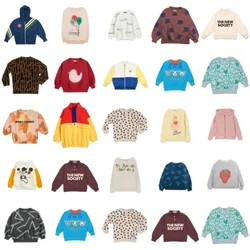 Kid Jumper OUYANG&IVAN Kids Cotton Sweatshirt AW New Children Magenta Velour Clothes Boy Girl Loose Warm Top Sweaters Outwear