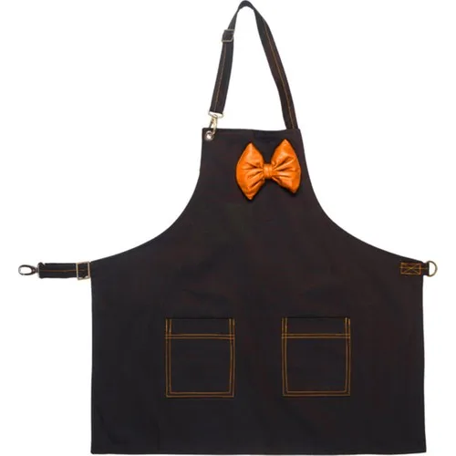 Medusa Forma Bib Apron Master Chef-Barista-Cook-Barber-Tattoo-Kitchen-Chef Waiter Apron orange