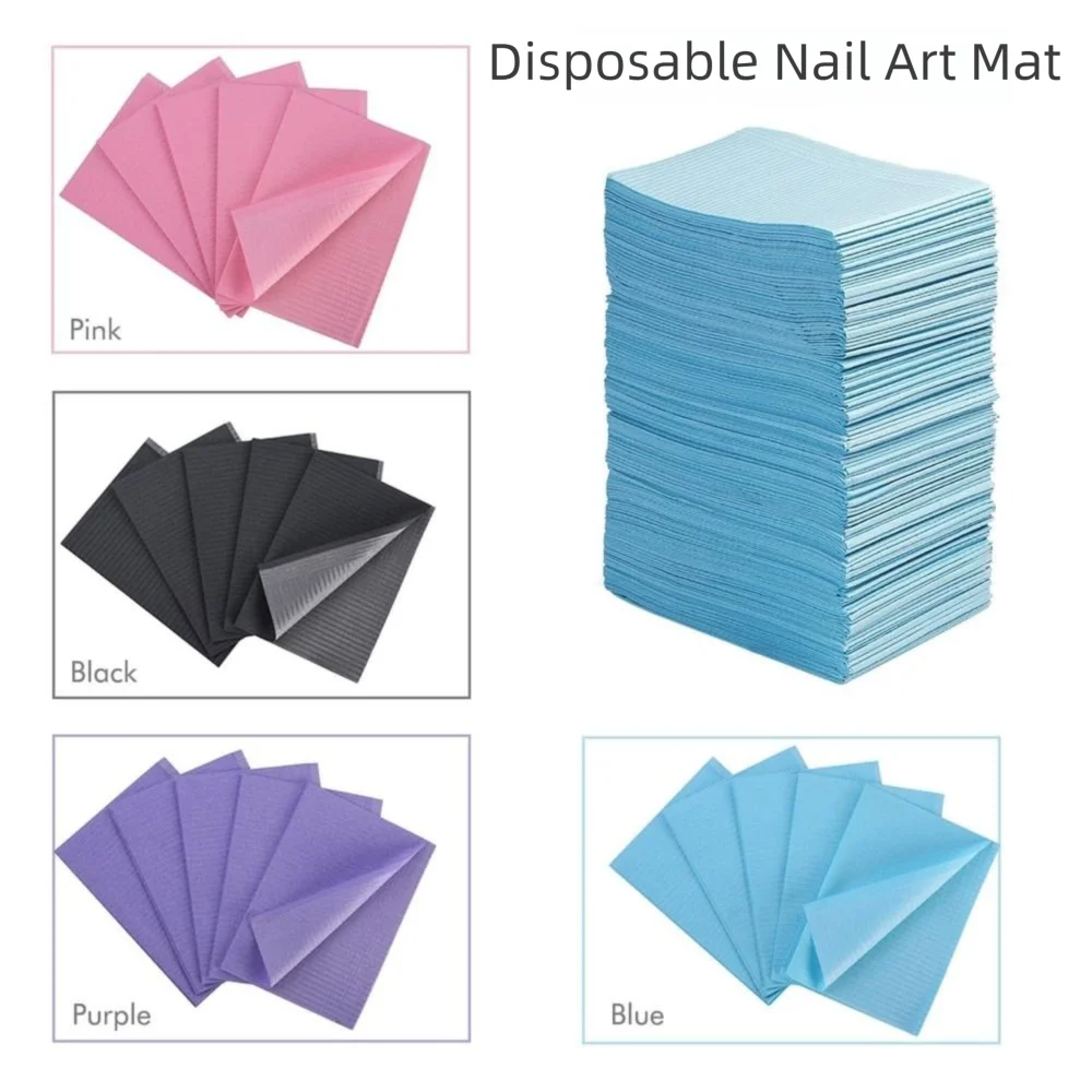 Neue Papier Nail Art Matte Doppelschicht faltbare wasserdichte Pad Maniküre Werkzeug Tattoo Studio