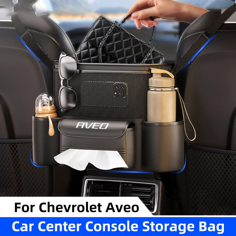 Car Middle Seat Storage Bag For Chevrolet Aveo T200 T250 T300 Large Capacity Seatback Storage Handbag Holder Storage Hanging Bag