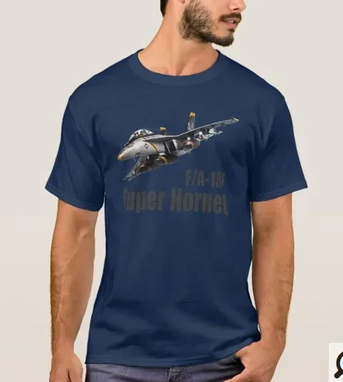 تي شيرت مقاتلة F/A-18F Super Hornet Carrier. الصيف القطن س الرقبة قصيرة الأكمام رجل تي شيرت جديد S-3XL
