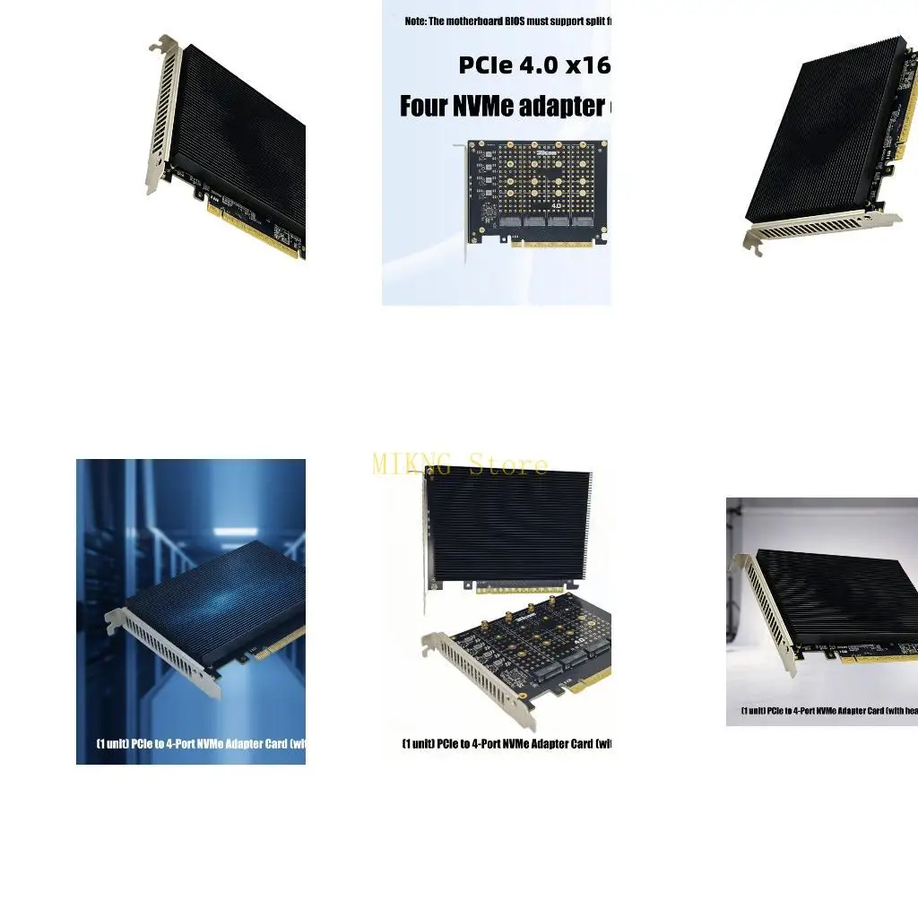 Industrial 4 M.2 NVMes PCIe X16 Expansion Card For Servers And Customs Builds Best Sale