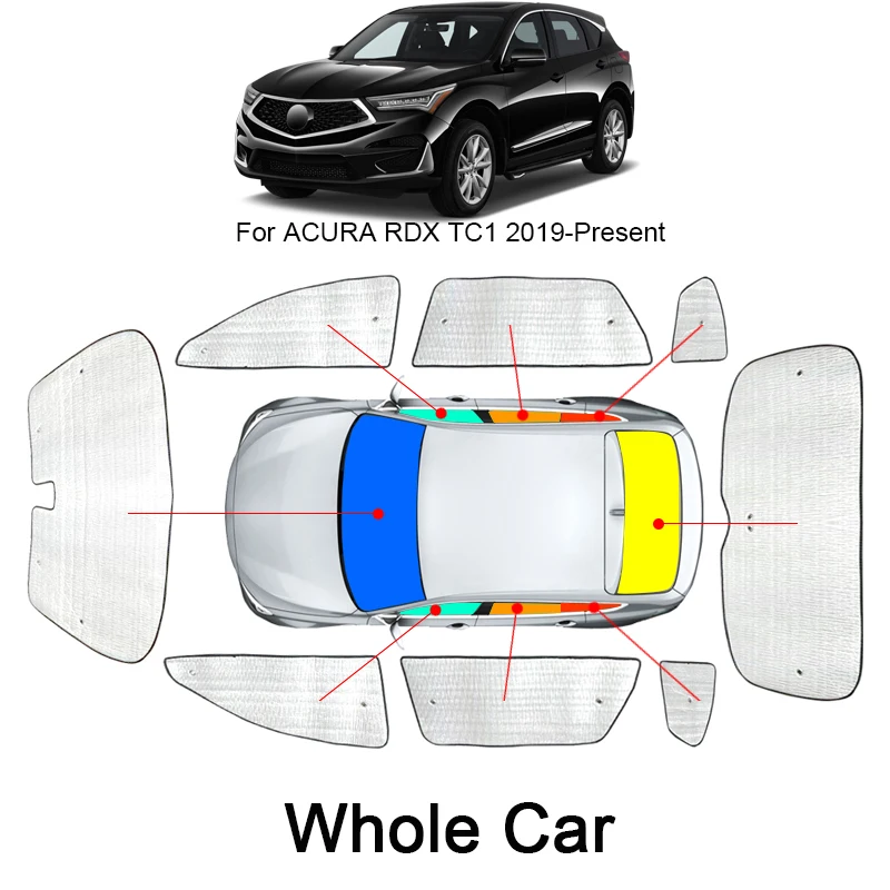 

Автомобильные солнцезащитные козырьки, защита от ультрафиолета, занавеска на боковое окно, солнцезащитный козырек, аксессуары для лобового стекла для ACURA RDX CDX TC1 RH4 2019-2025