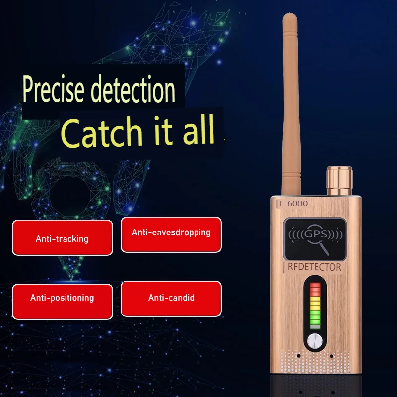 T6000 Hidden Camera Spy Gadgets GSM GPS Tracker Anti-candid Wireless Signal Detector Audio Bug for Wiretapping Finder