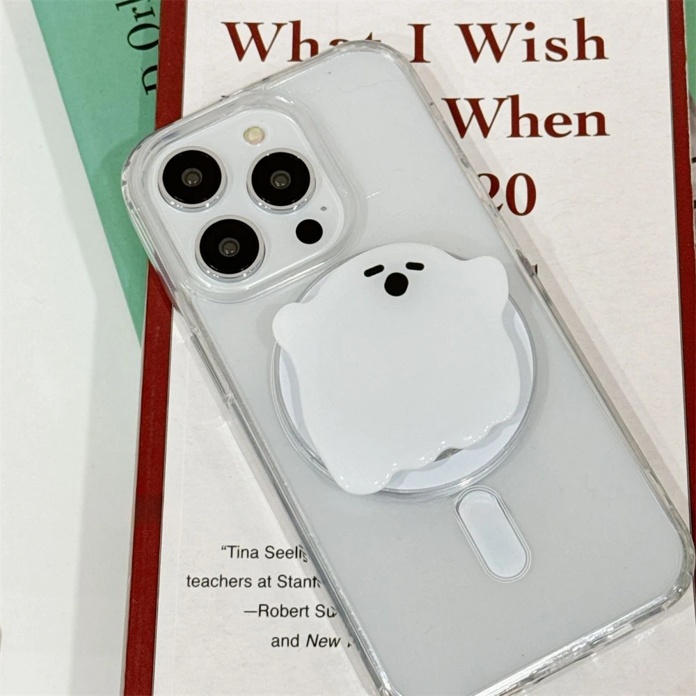 INS Cute Funny Halloween Ghost supporto magnetico Grip Tok Griptok supporto per telefono supporto per iPhone per Pad Magsafe Smart Tok