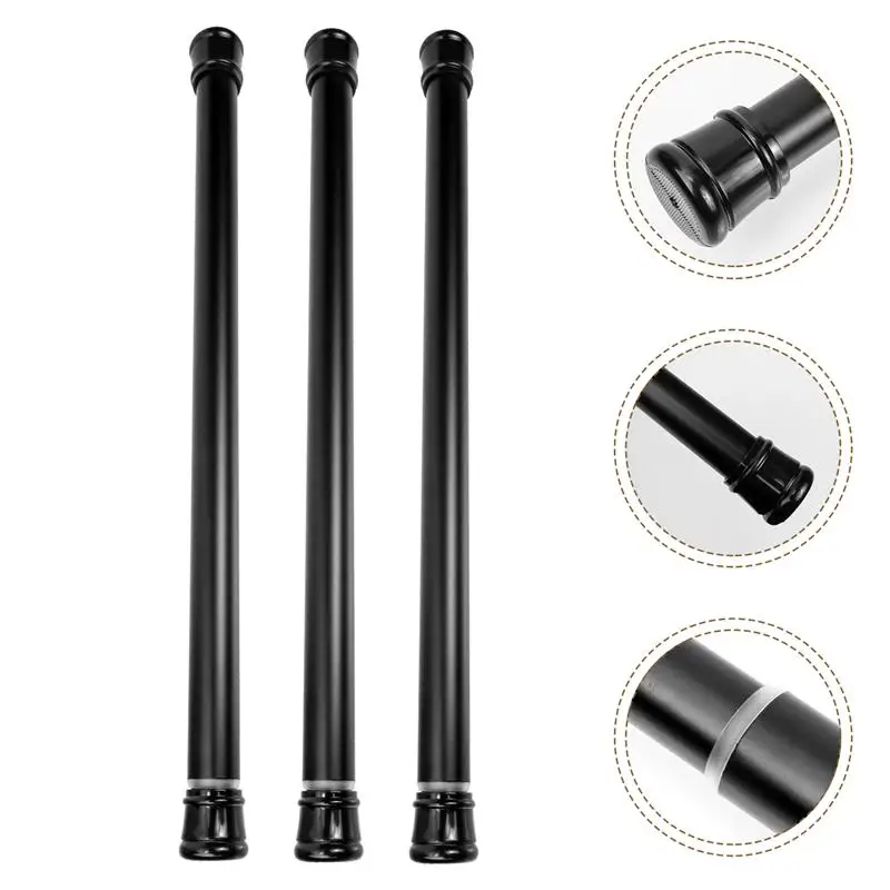 

3Pcs Professional Curtain Poles Wear-resistant Curtain Sticks Stretchable Curtain Bars Professional Replaceable Curtain Sticks