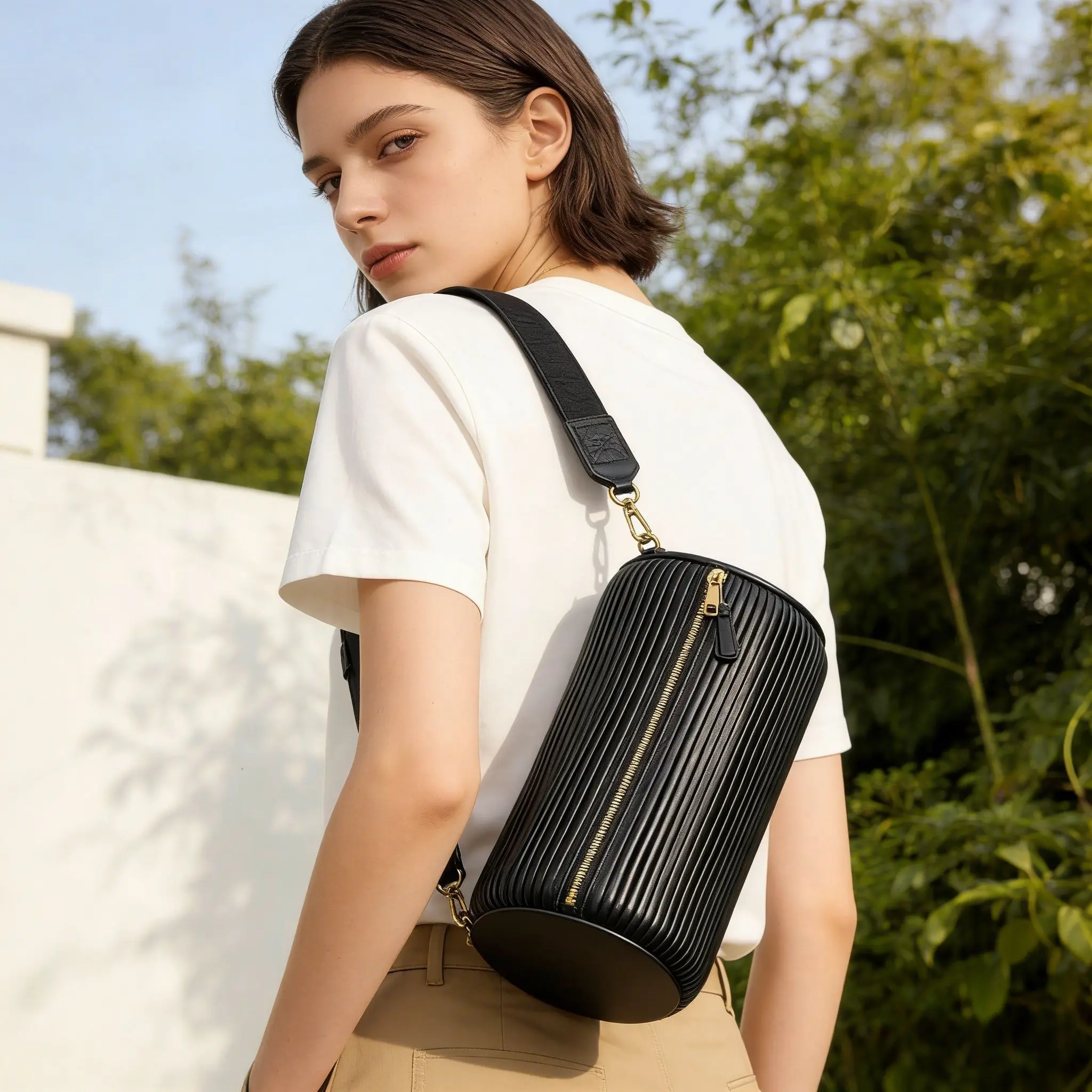 

Cylinder Bag Women's Crossbody Bag Underarm Bag Lightweight Fashion Design Bag
