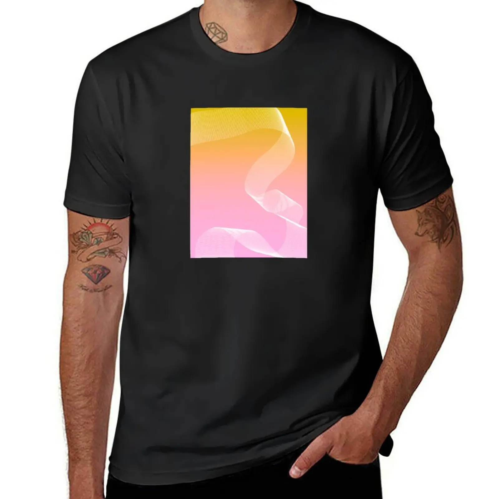

White Line Ribbon T-Shirt custom t-shirts plain graphic tee shirt rapper graphic tees cotton t shirt men