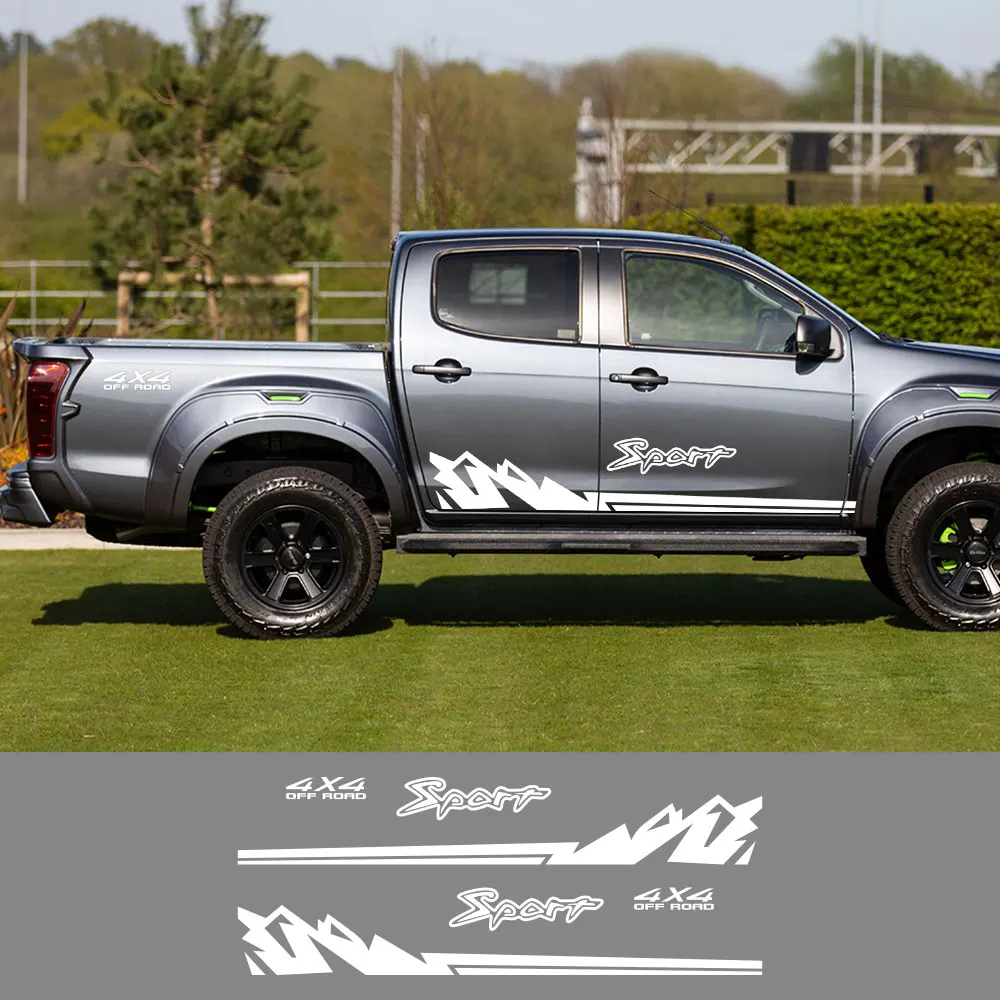 

Pickup Decal Car Stickers Truck Mountain 4x4 Sport Style Vinyl Cover Auto Decoration Accessories For Isuzu Dmax Toyota Tacoma